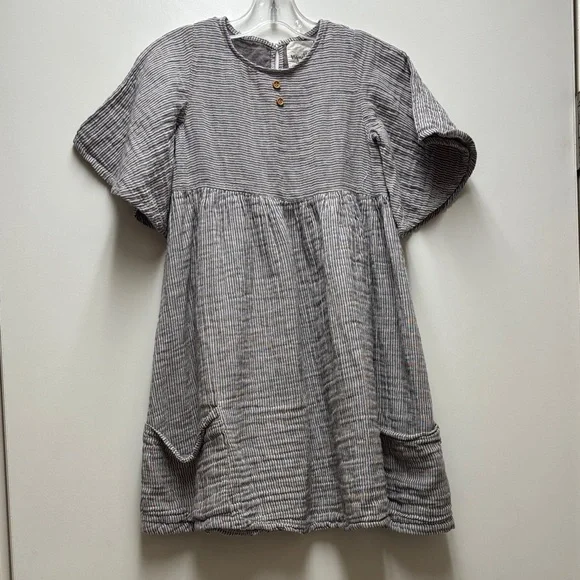 Vignette Girl's Striped Gray Dress Size 8Y - Picture 1 of 5
